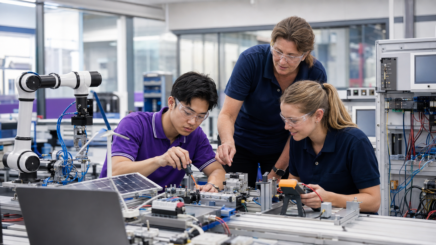 Sinh viên làm việc cùng mentor tại doanh nghiệp